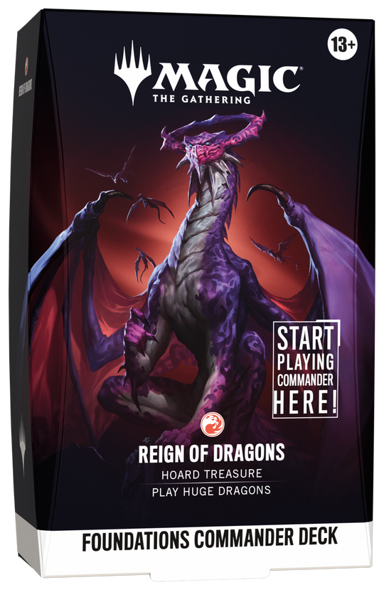 Foundations Commander Deck — Reign of Dragons – confezione inglese