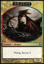 Dragon Token (Red and Green 1/1)