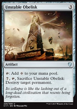 Unstable Obelisk - Commander 2017 (Uncommon) [C17-229]