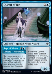 Queen of Ice // Rage of Winter - Throne of Eldraine (Common) [ELD-61]