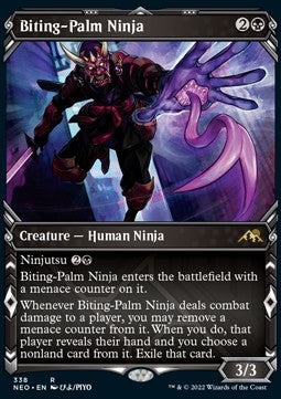 Biting-Palm Ninja (V.1) - Kamigawa: Neon Dynasty: Extras (Rare) [XNEO-338]