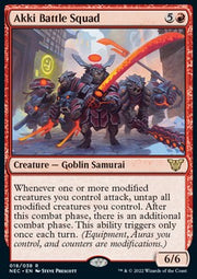 Akki Battle Squad (V.1) - Commander: Kamigawa: Neon Dynasty (Rare) [NEC-18]