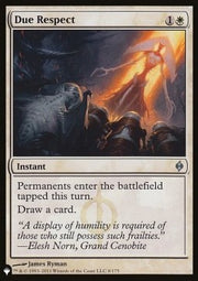 Due Respect - The List (Uncommon) [ZNL-8]