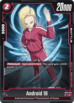 Android 18 (FB02-016) - Blazing Aura [Fusion World] (Rare) [FB02-016]