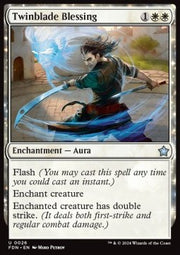 Twinblade Blessing - Magic: The Gathering Foundations (Uncommon) [FDN-26]