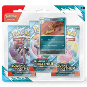 Pokémon GCC – Scarlet & Violet—Journey Together Three-Pack Blister — Scrafty — confezione inglese