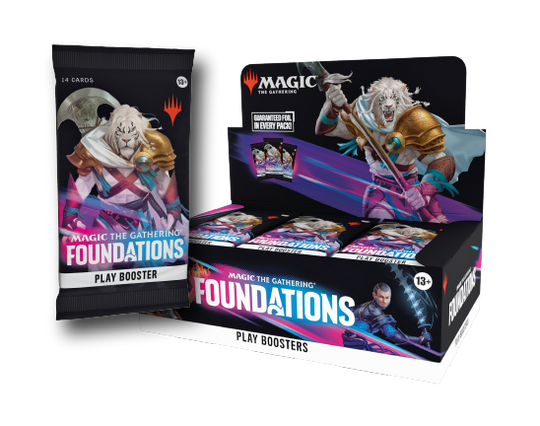 Magic: The Gathering Foundations – Play Booster Box da 36 buste, confezione inglese
